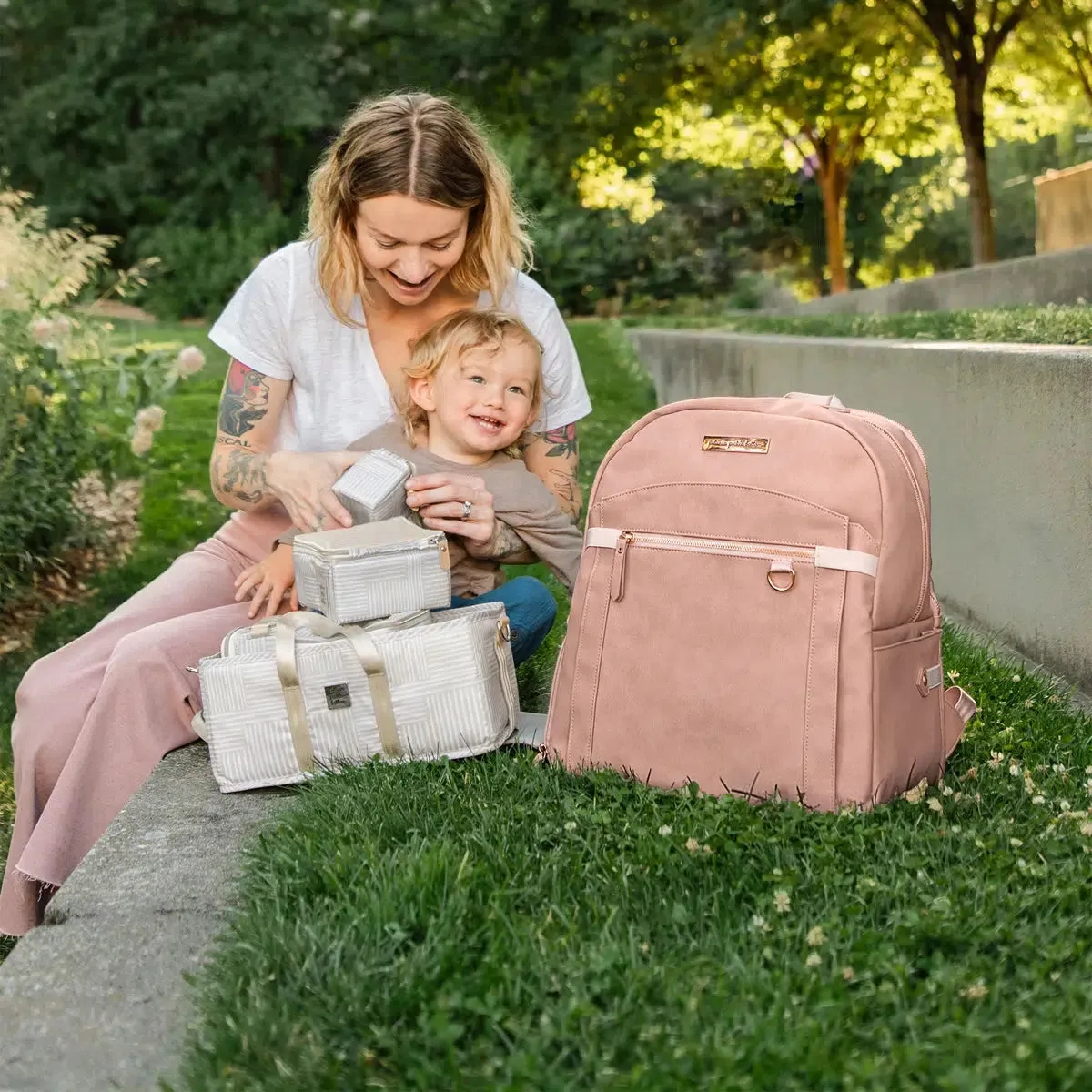2-in-1 Provisions Breast Pump & Diaper Bag Backpack in Toffee Rose