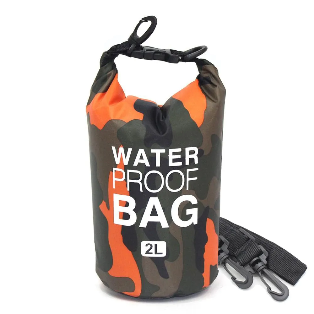 2/5/10/15L Outdoor Camouflage Waterproof Portable Rafting Diving Dry Bag Sack