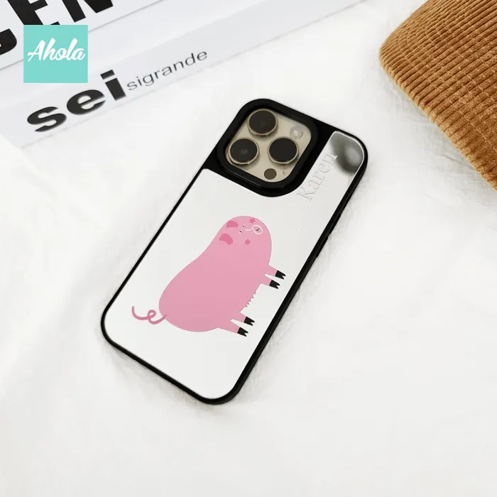 【Animal Party】Protective Mirror Phone Case 全包邊動物鏡面名字電話殼