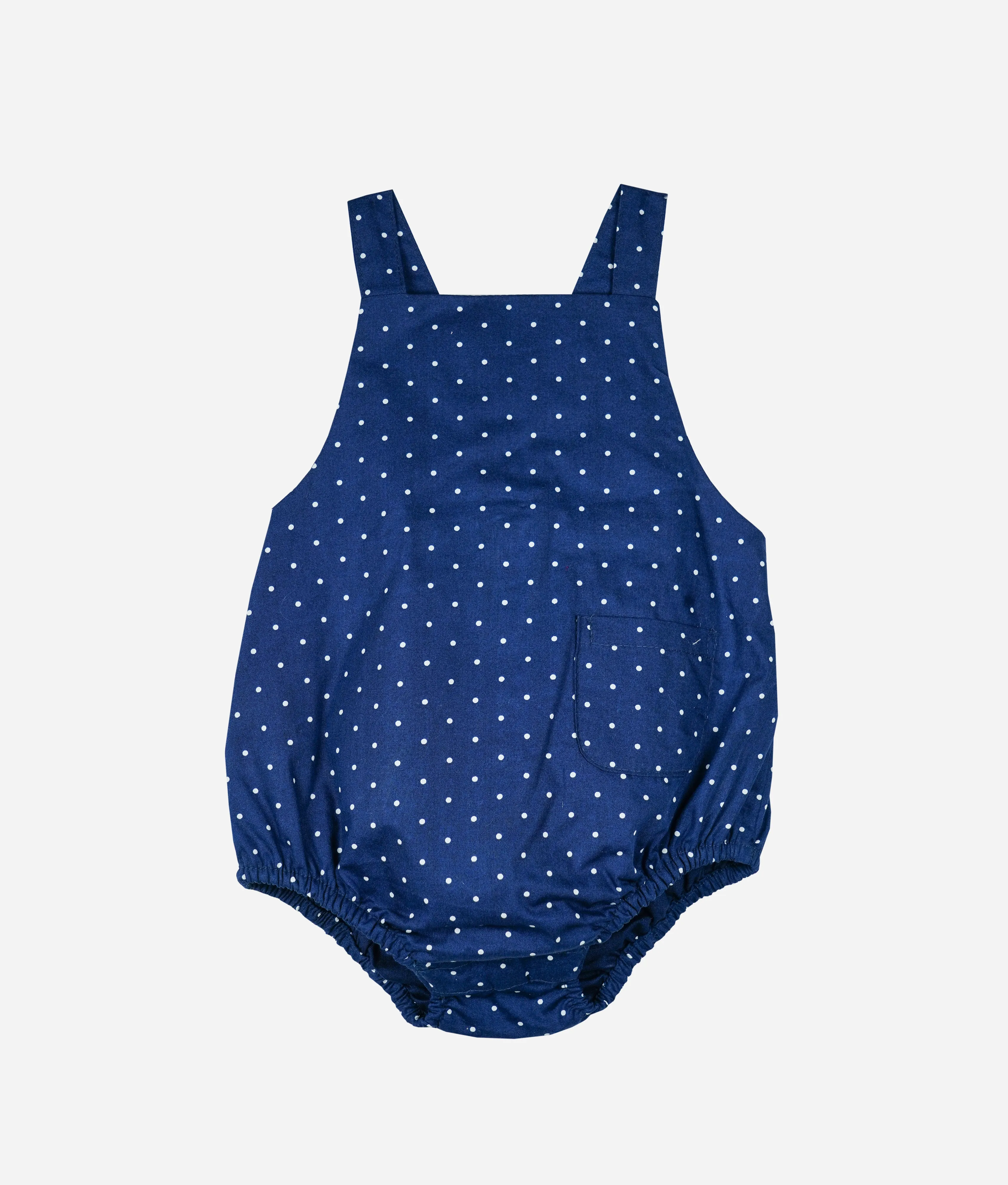 Baby Sunsuit - Blue Dotted