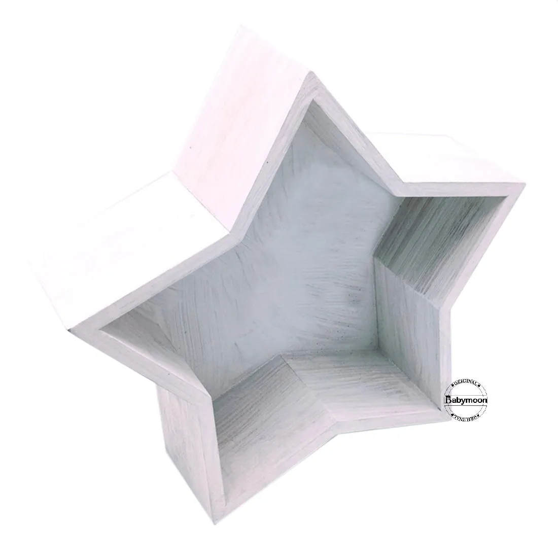 Babymoon Vintage Wooden Star Photoshoot Prop Furniture Properties- White