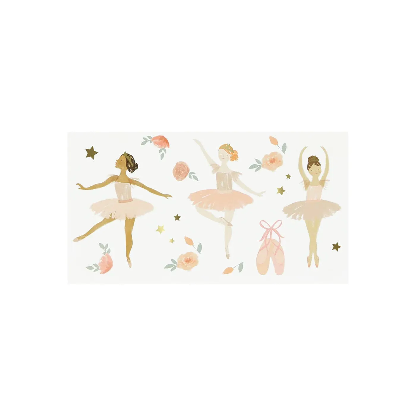 Ballerina Party Temporary Tattoos (x 2 sheets)