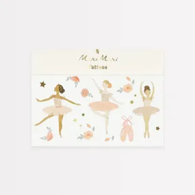 Ballerina Party Temporary Tattoos (x 2 sheets)