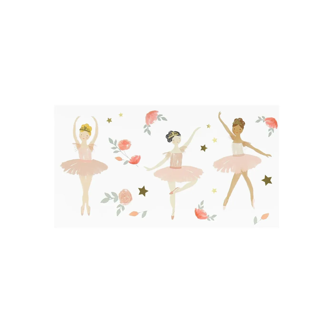 Ballerina Party Temporary Tattoos (x 2 sheets)