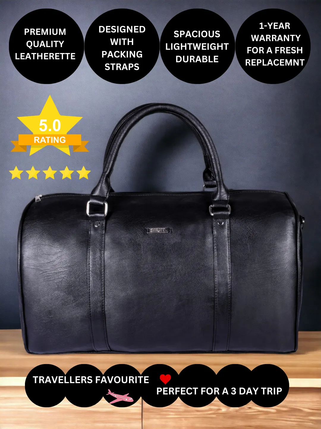 BLACK CABIN BAG - CARRY-ON LUGGAGE