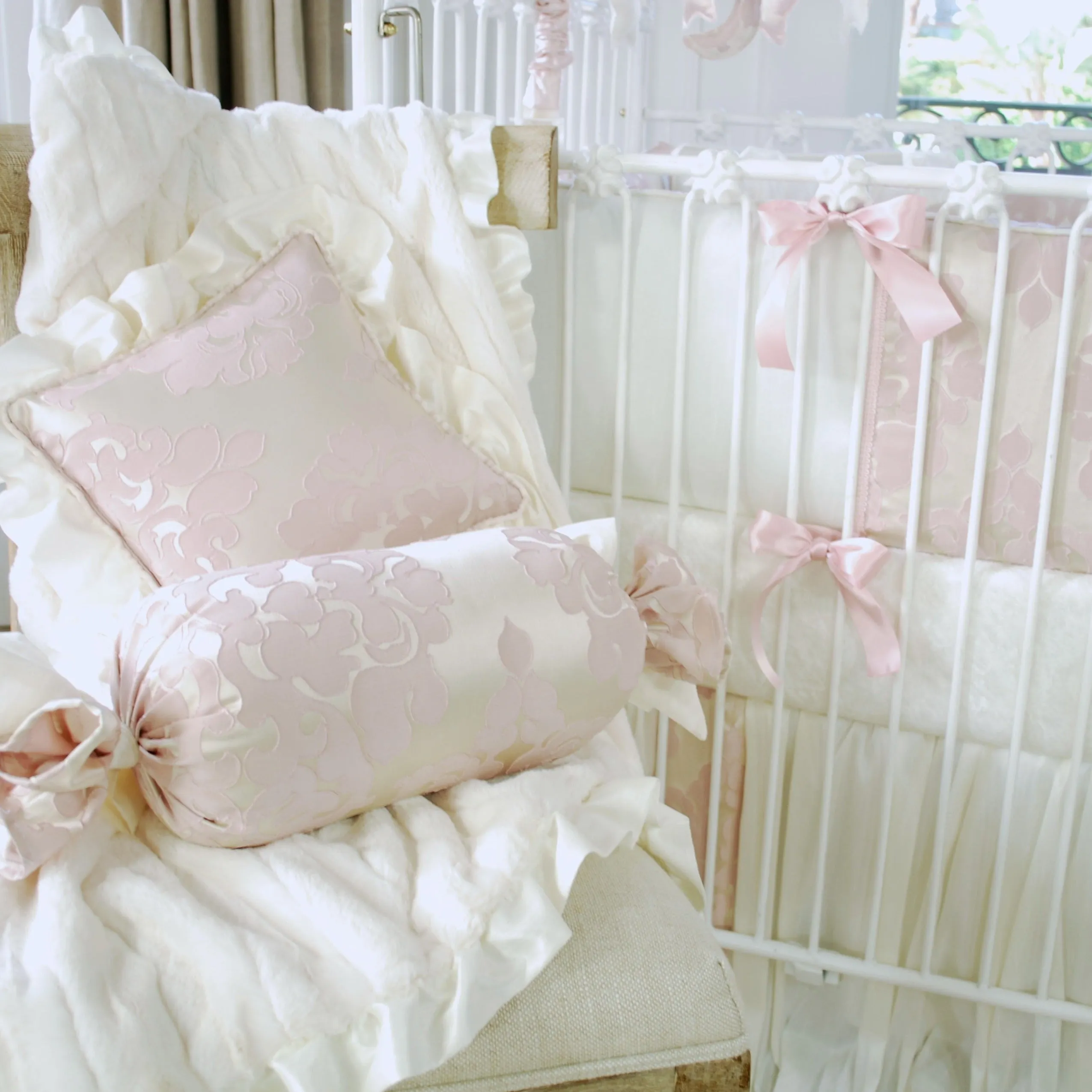 Blush Petal Jacquard Curtain