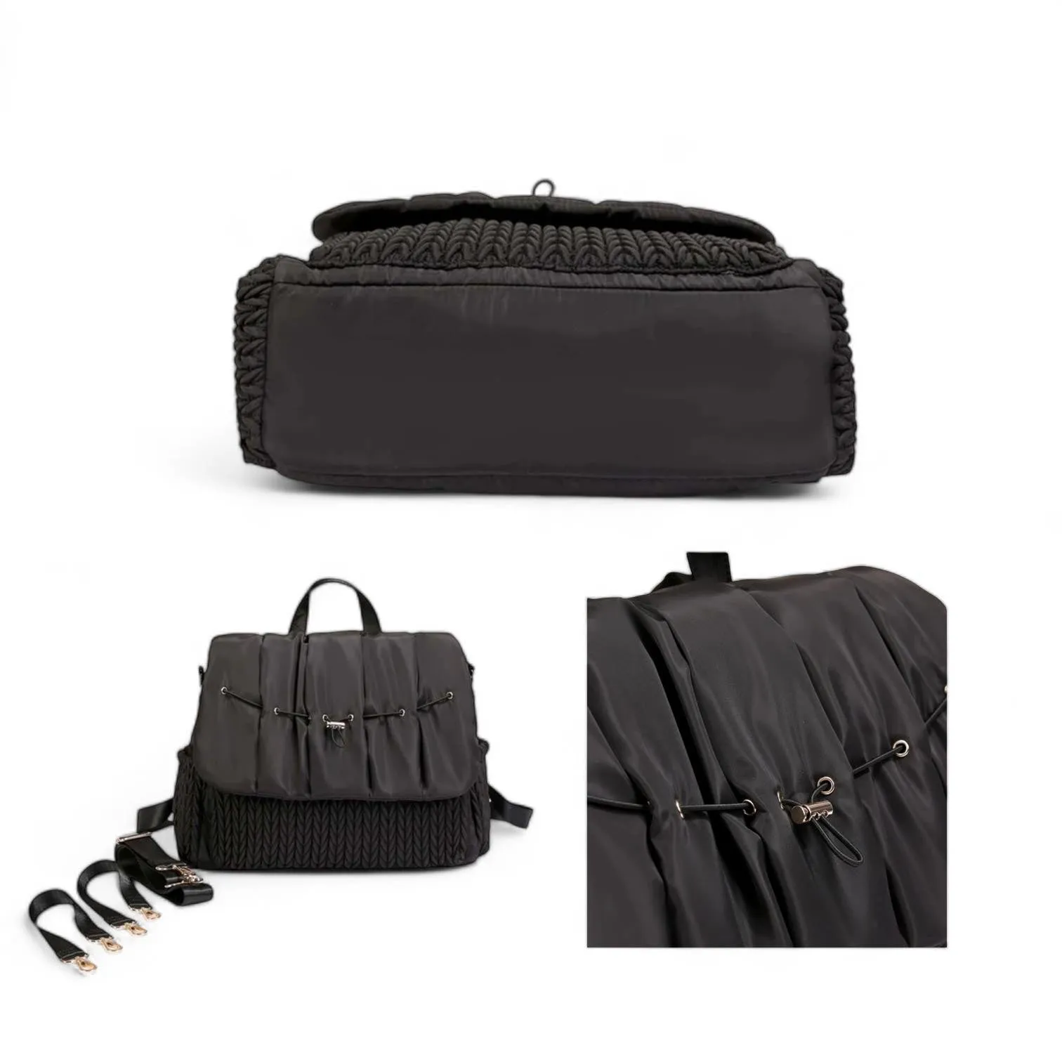 BOLSO HQ Detailed Elegant Large Capacity Multiway Diaper Bag with Changing Pad