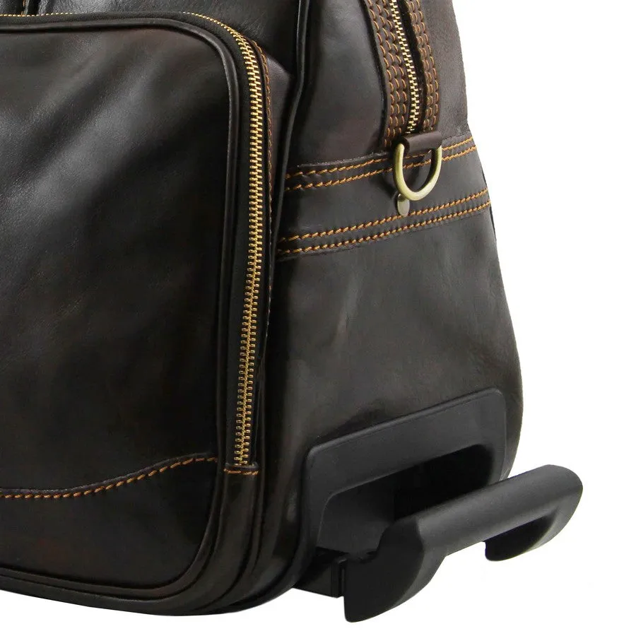 Bora Bora Leather Trolley Set