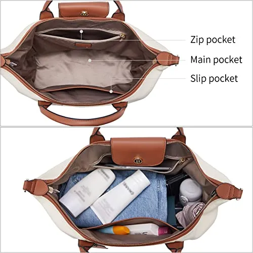 BOSTANTEN Weekender Bags for women Large Duffel Leather Travel Tote