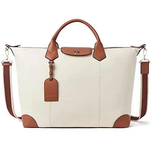 BOSTANTEN Weekender Bags for women Large Duffel Leather Travel Tote