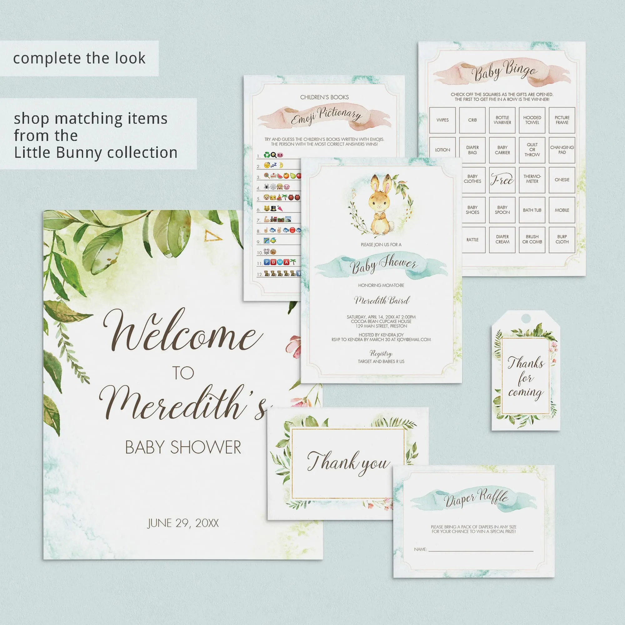 Boy Baby Shower Diaper Raffle Game Cards Printable