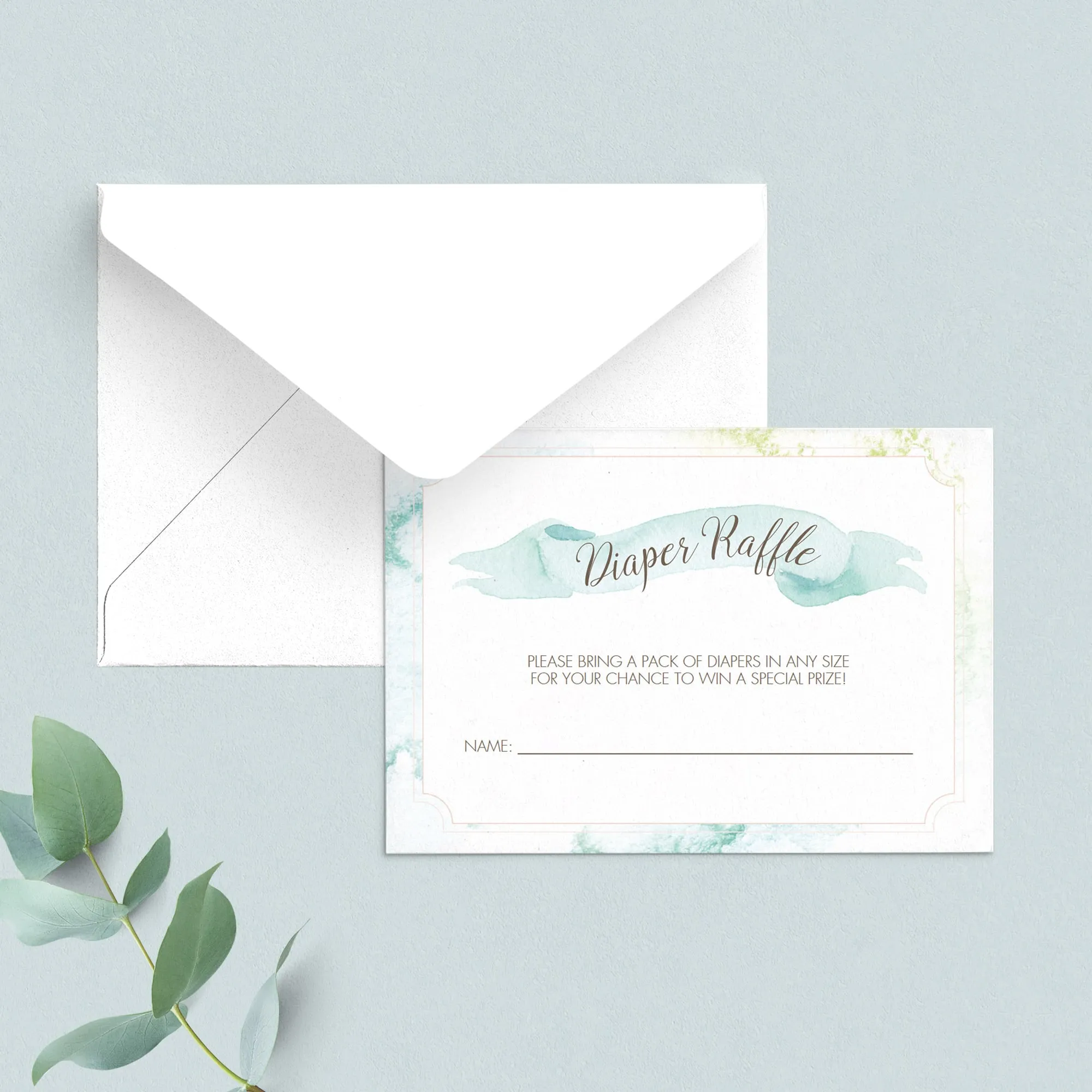 Boy Baby Shower Diaper Raffle Game Cards Printable