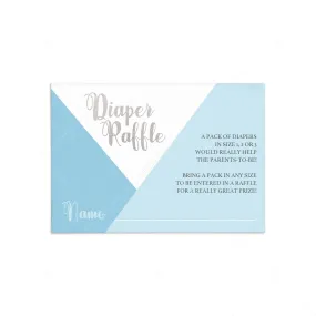 Boy Baby Shower Diaper Raffle Insert Instant Download