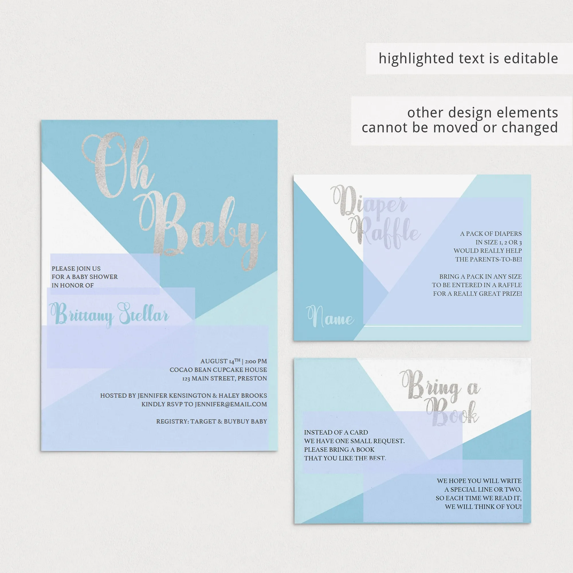 Boy Baby Shower Invitation Kit DIY