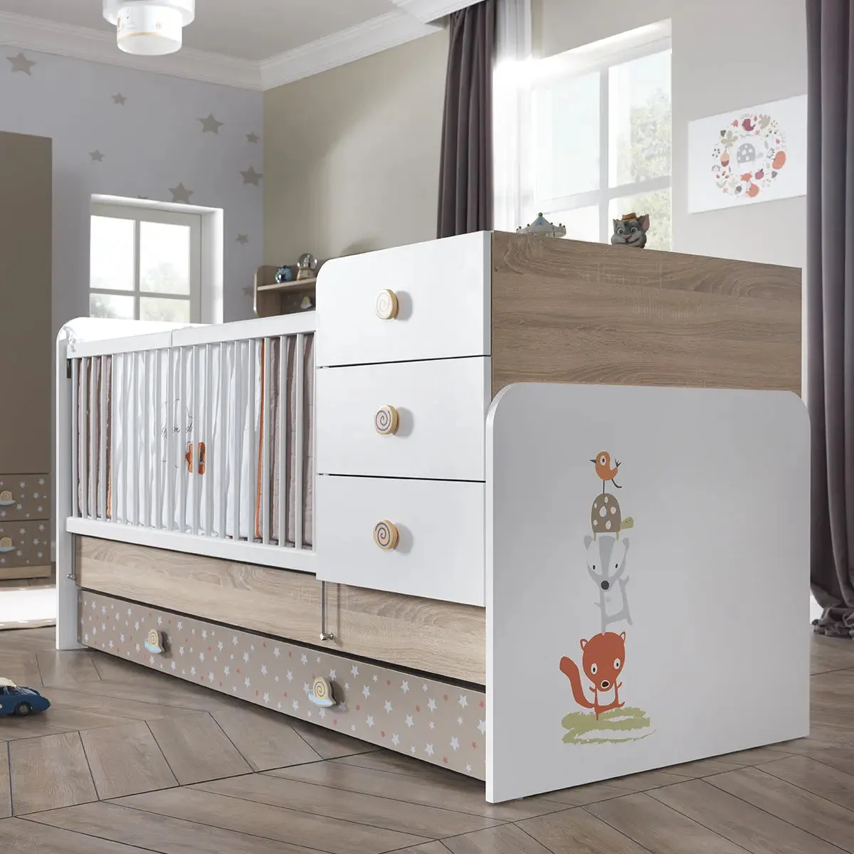 Carino Covertible Crib with Drawers