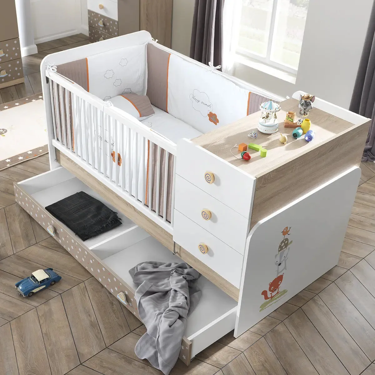 Carino Covertible Crib with Drawers