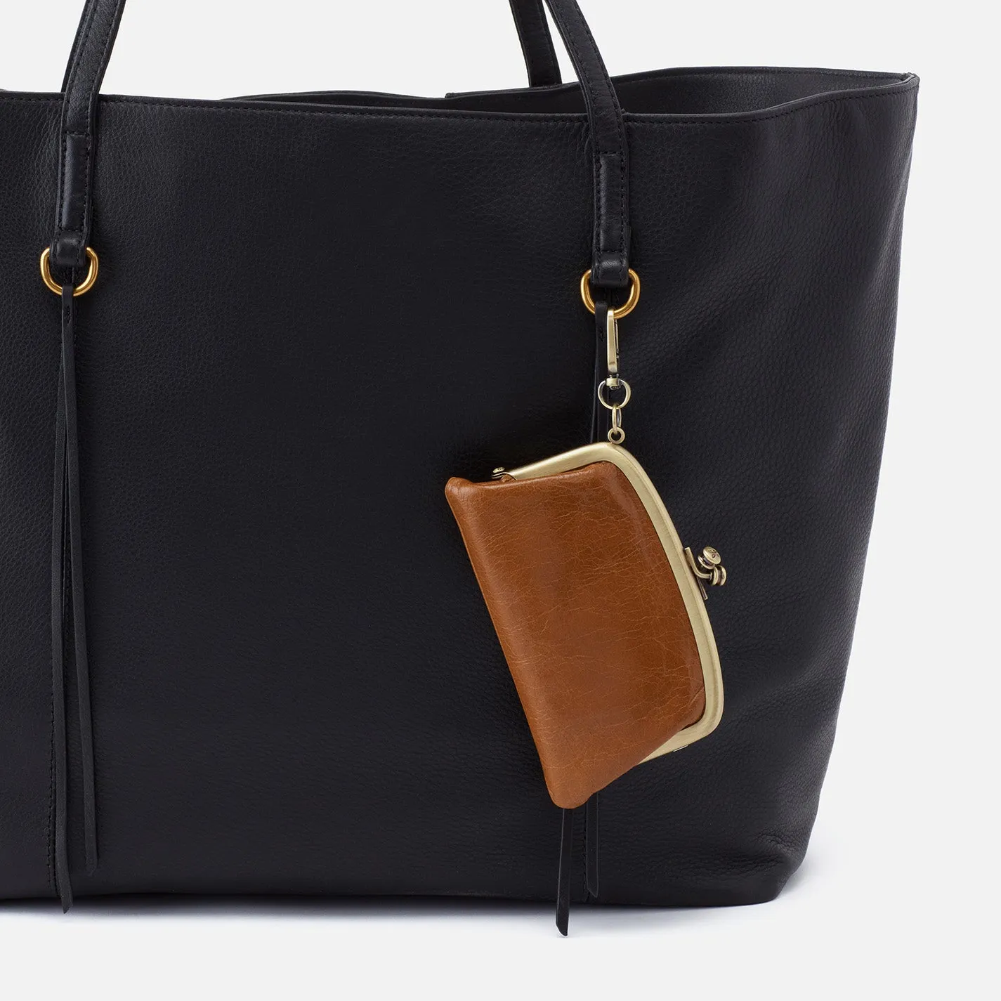 Cheer Frame Pouch in Polished Leather - Truffle
