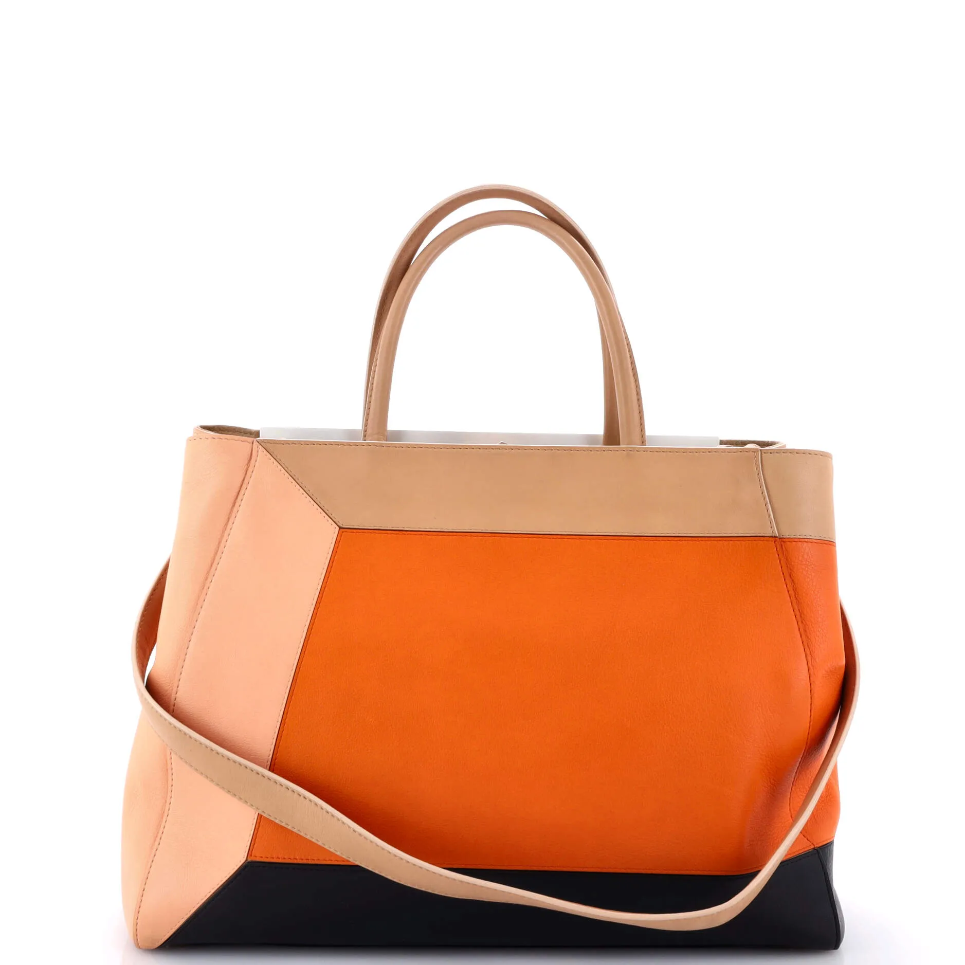 Color Block 2Jours Bag Leather Medium