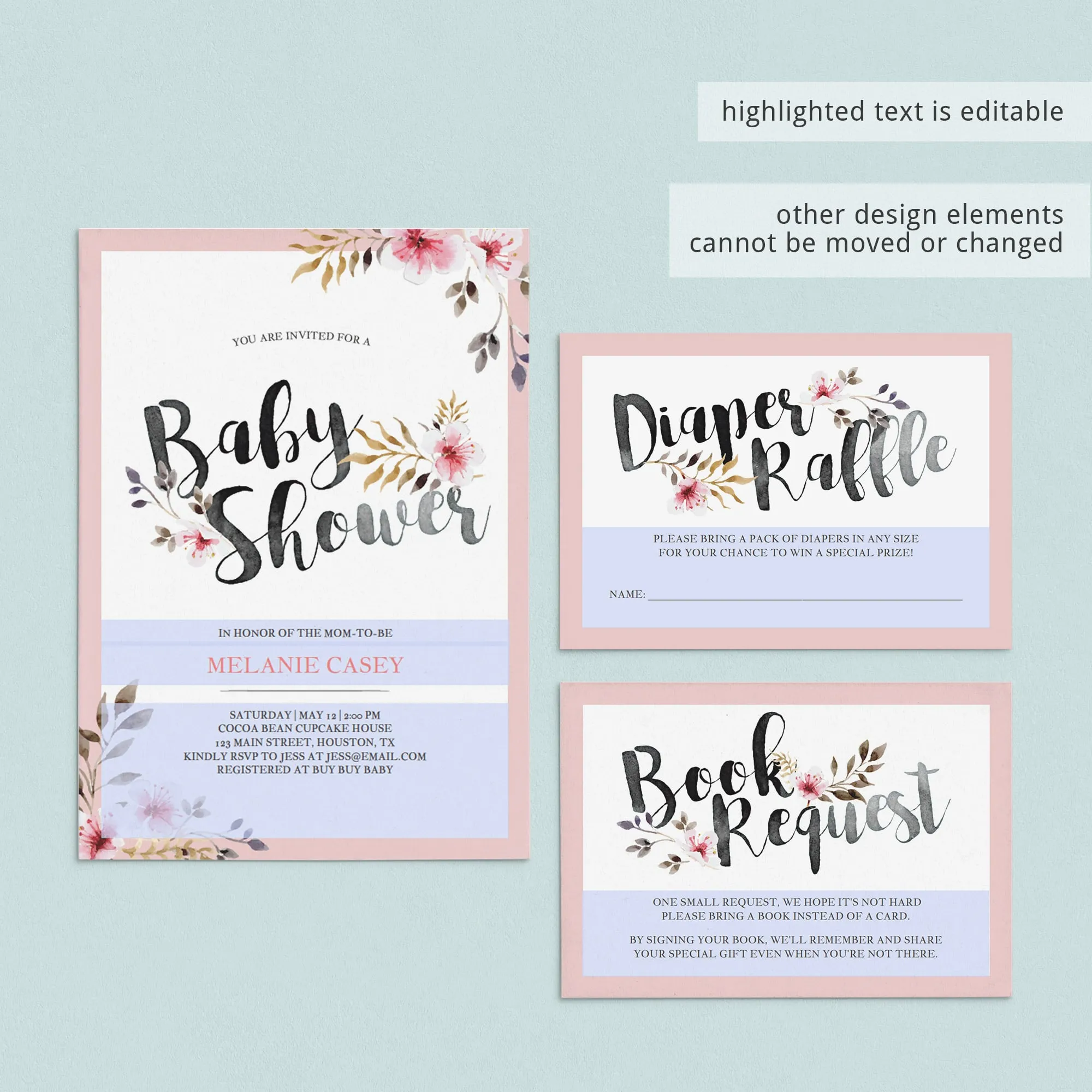 Complete Girl Baby Shower Party Pack