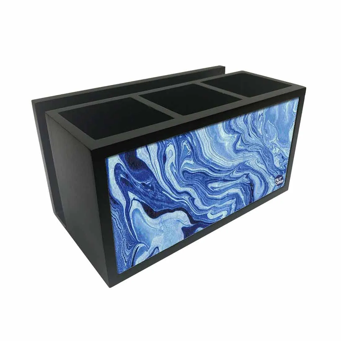 Cutlery Tissue Holder Napkin Stand -  Blue Marble