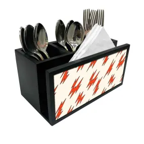 Cutlery Tissue Holder Napkin Stand -  Orange Thunder