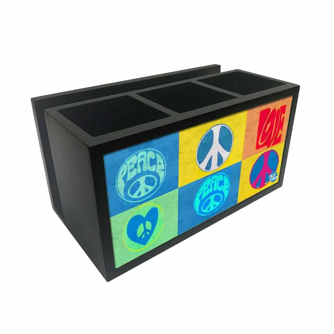 Cutlery Tissue Holder Napkin Stand -  Peace Love