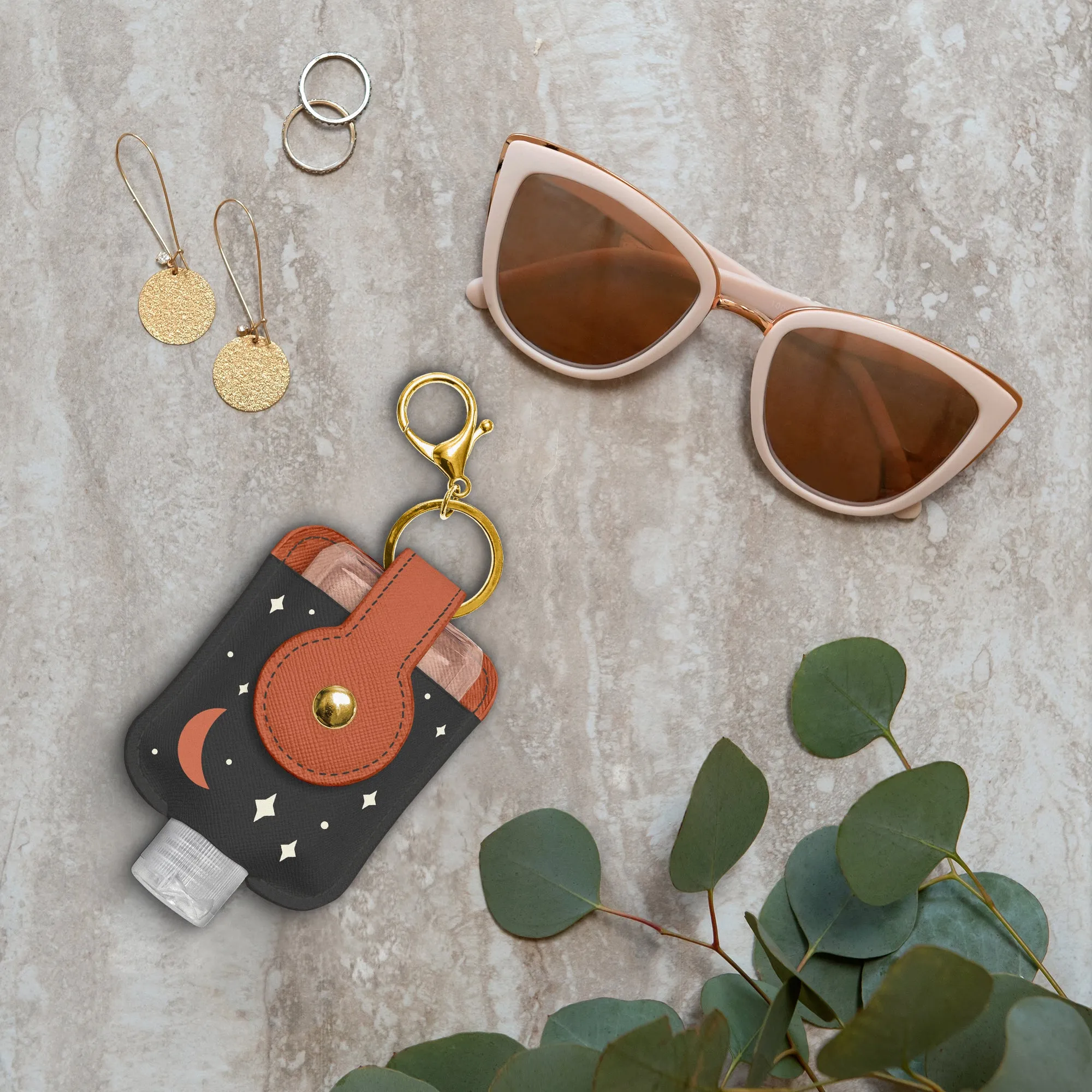 Desert Nights Hand-Sanitizer Holder with Travel Bottle