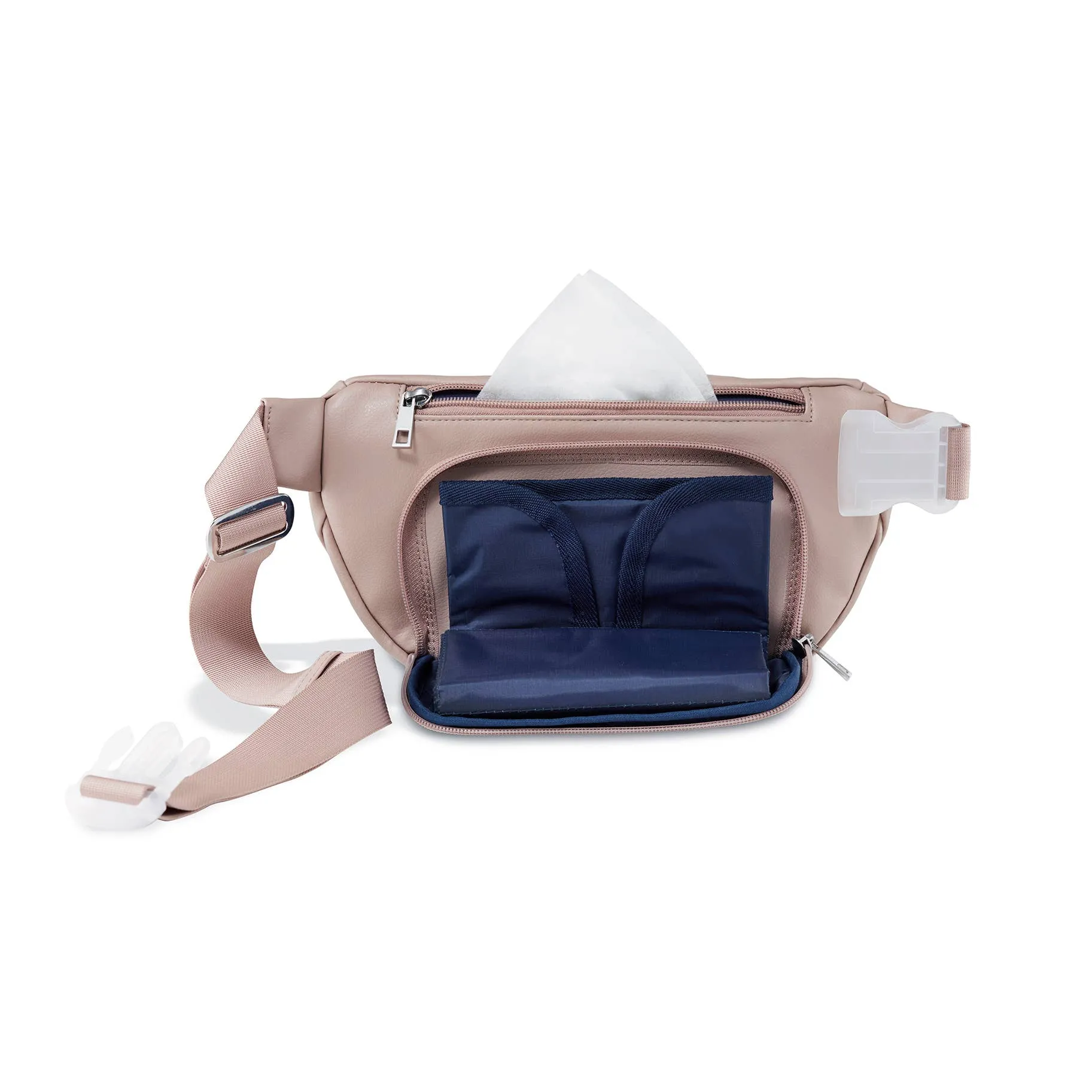 Diaper Belt Bag-Blush Vegan Leather