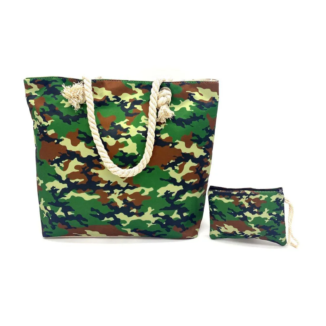Empire Cove Womens 2 Piece Gift Set Camouflage Beach Tote Bag Sunglasses Travel