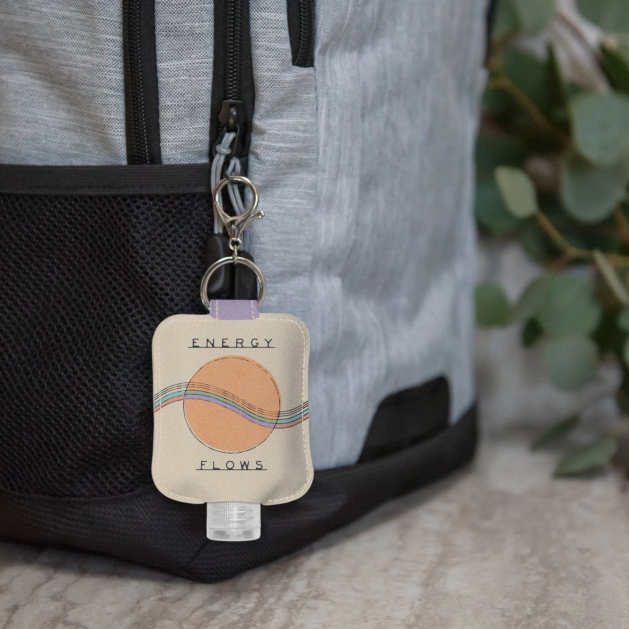 Energy Flows Hand-Sanitizer Holder with Travel Bottle
