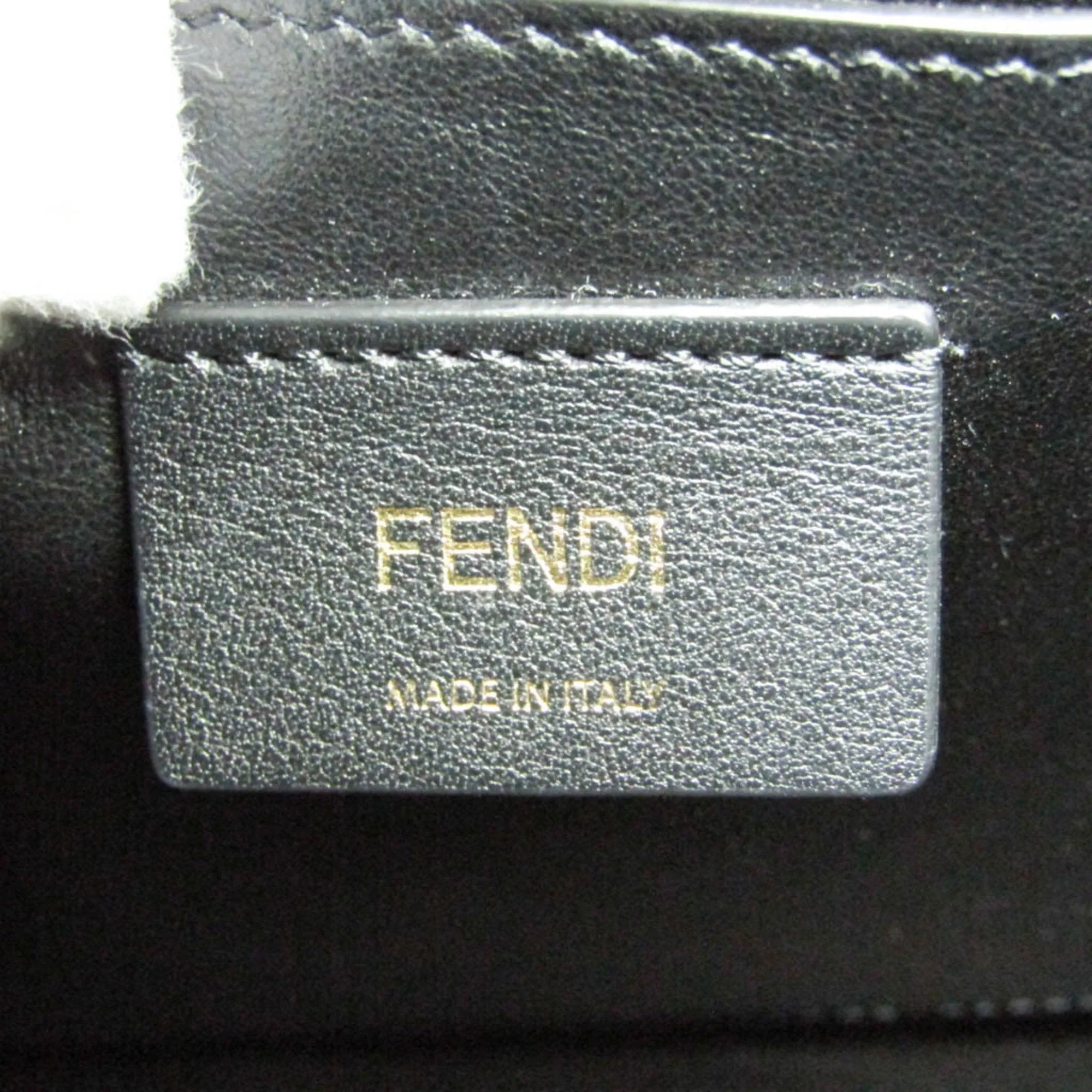 Fendi Logo Shopper  Leather Shoulder Bag ()