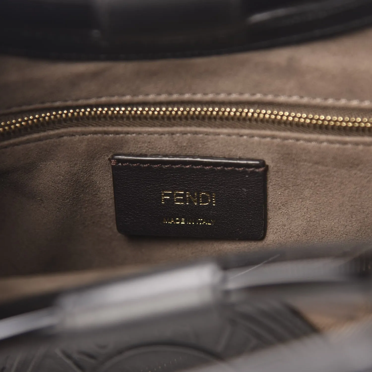 Fendi Runaway Glazed Canvas 1974 FF Stamp Small Shoulder Bag 8BH353