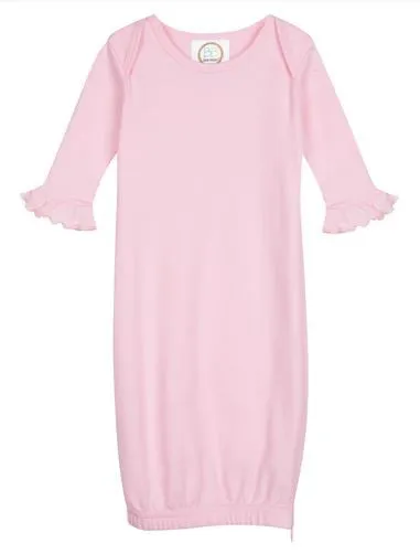 Girl's Long Sleeve Ruffle Infant Gown
