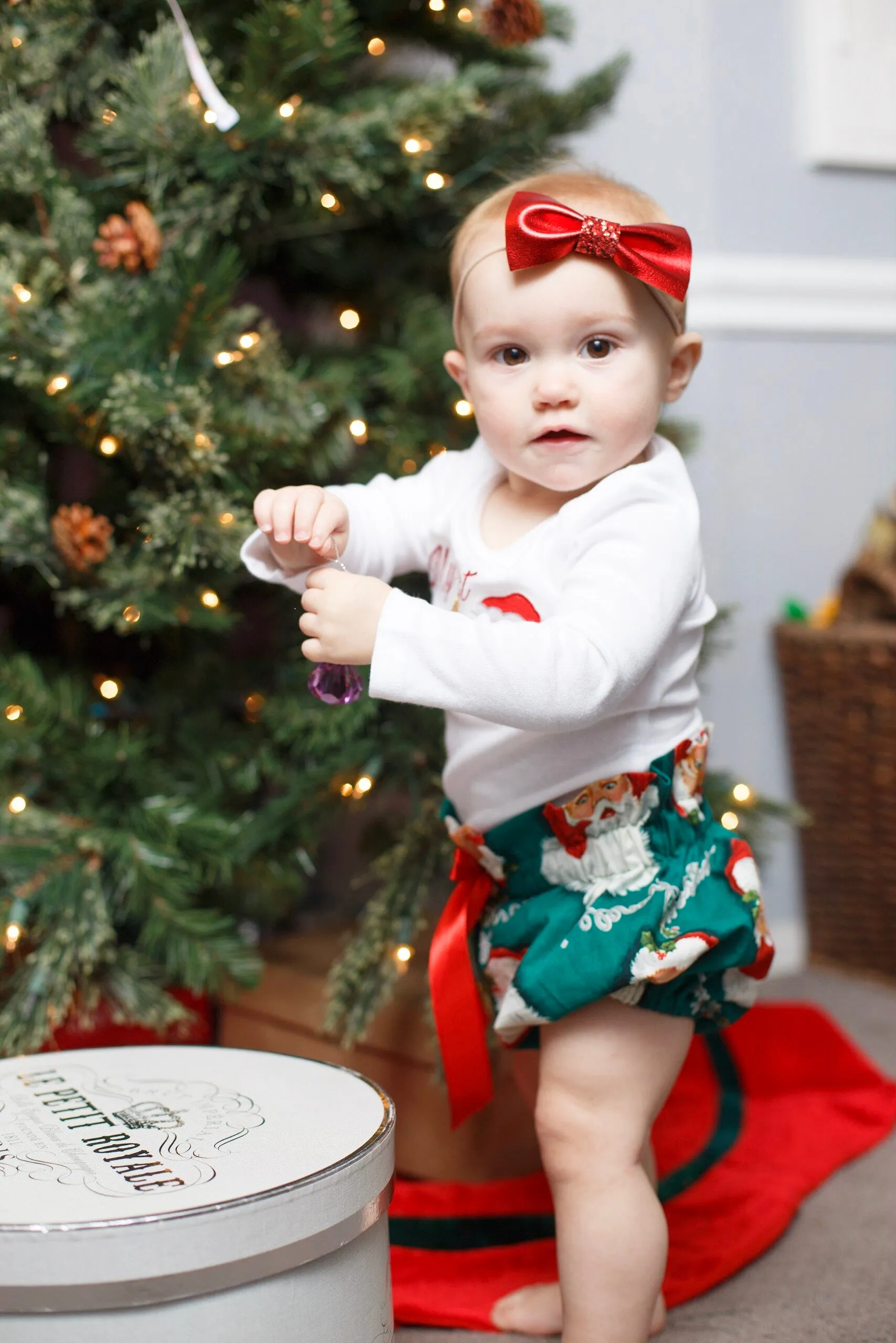 Girls Santa Claus Christmas Bloomers