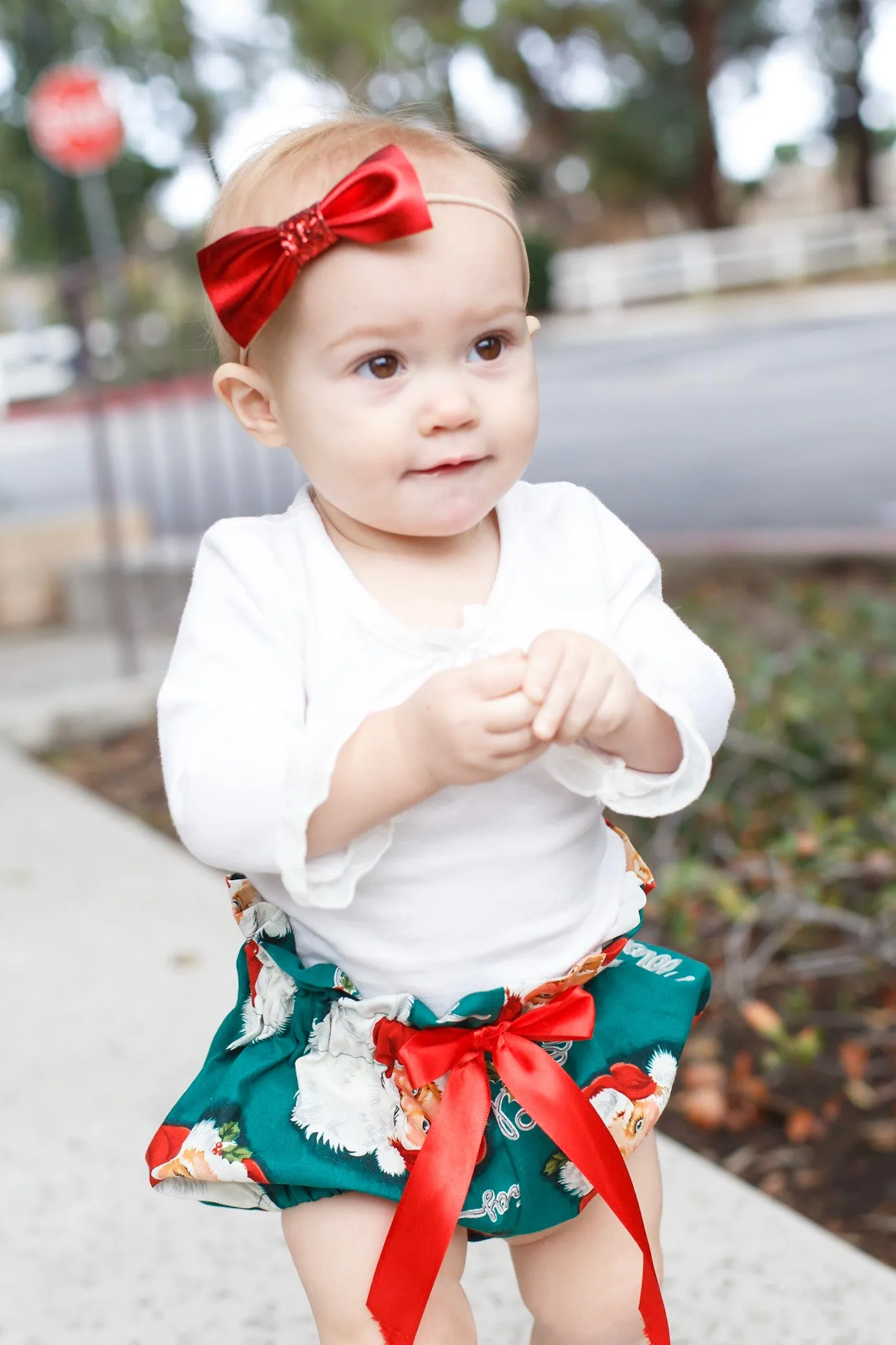 Girls Santa Claus Christmas Bloomers