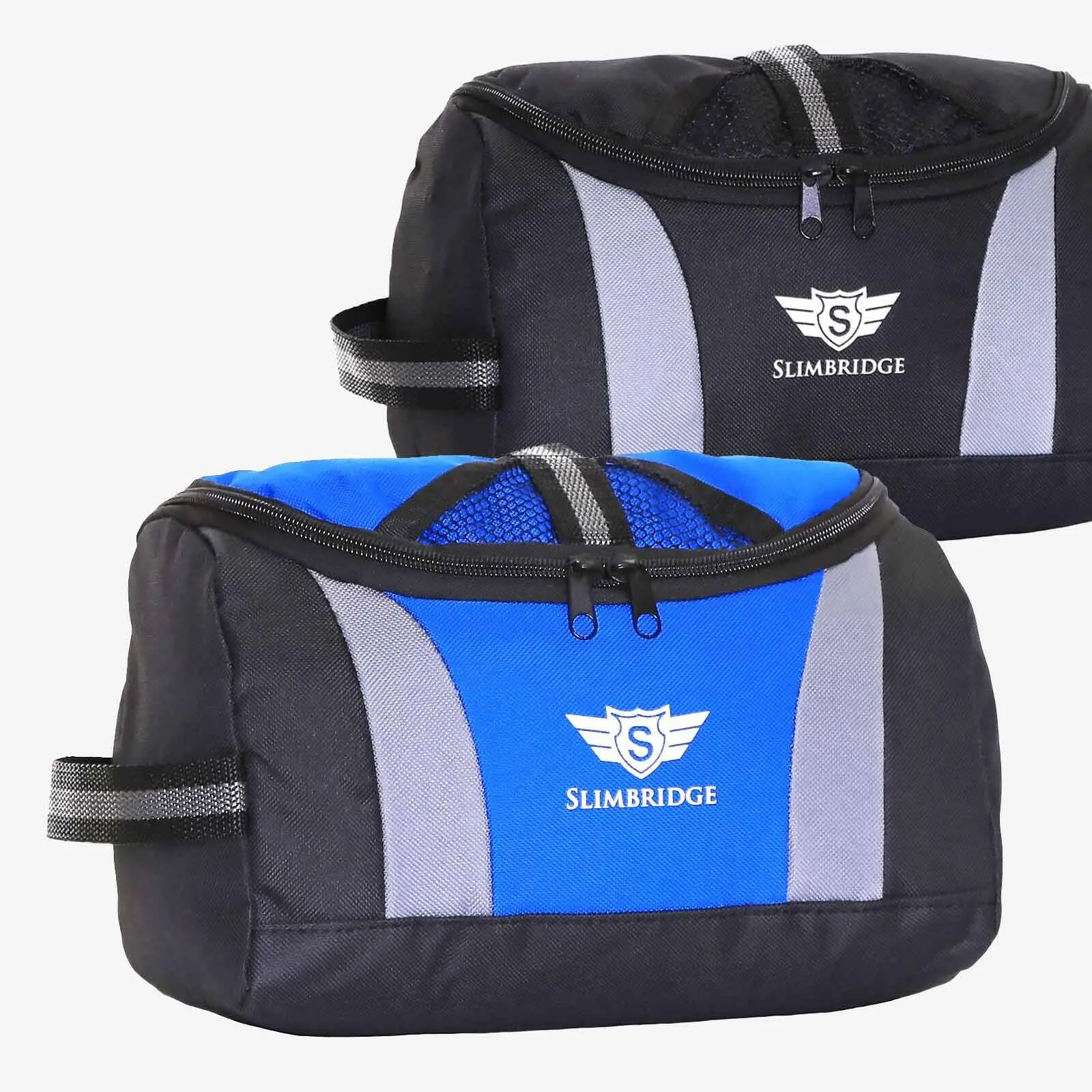 Hanging Toiletry Bag Black Blue Over Night Travel Case - Reduced