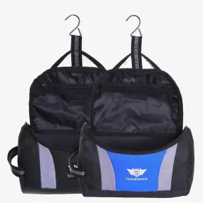 Hanging Toiletry Bag Black Blue Over Night Travel Case - Reduced