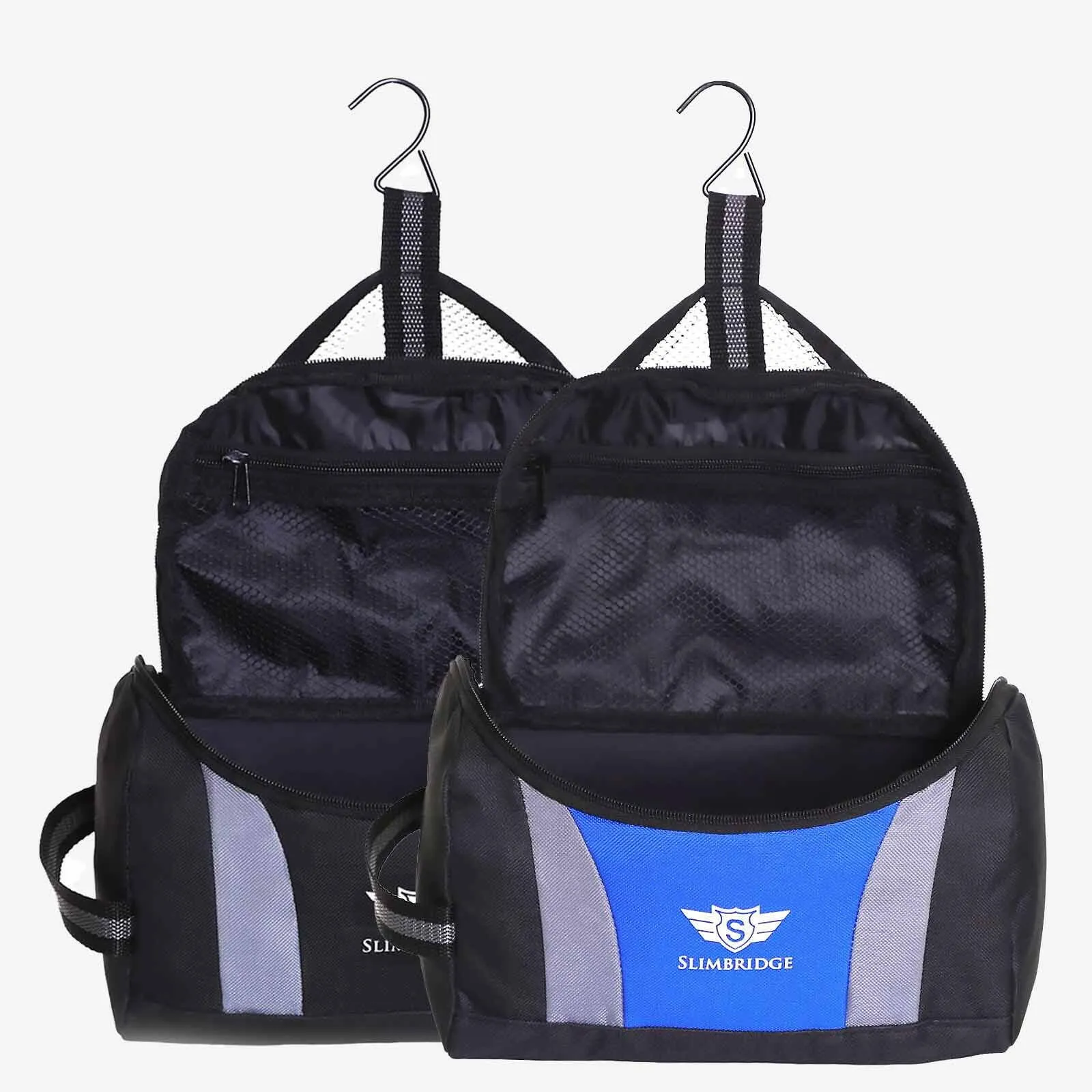 Hanging Toiletry Bag Black Blue Over Night Travel Case - Reduced