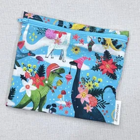 Holiday Dino Reusable Sandwich Bag
