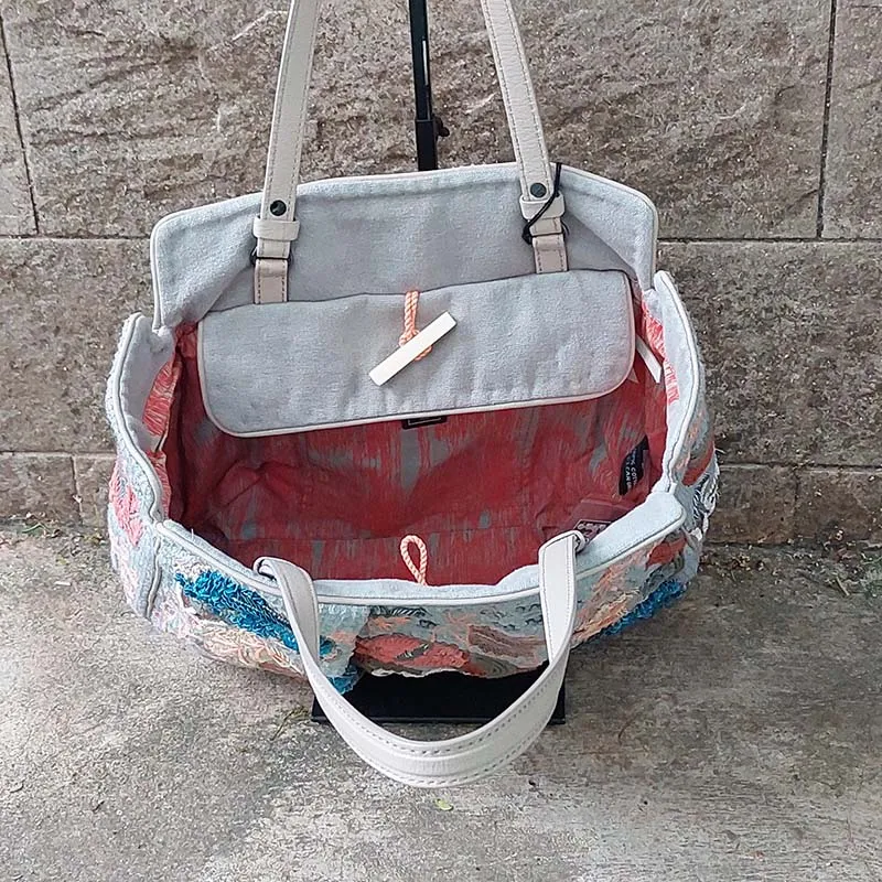 Jamin Puech/Gray sequin embroidery handbag