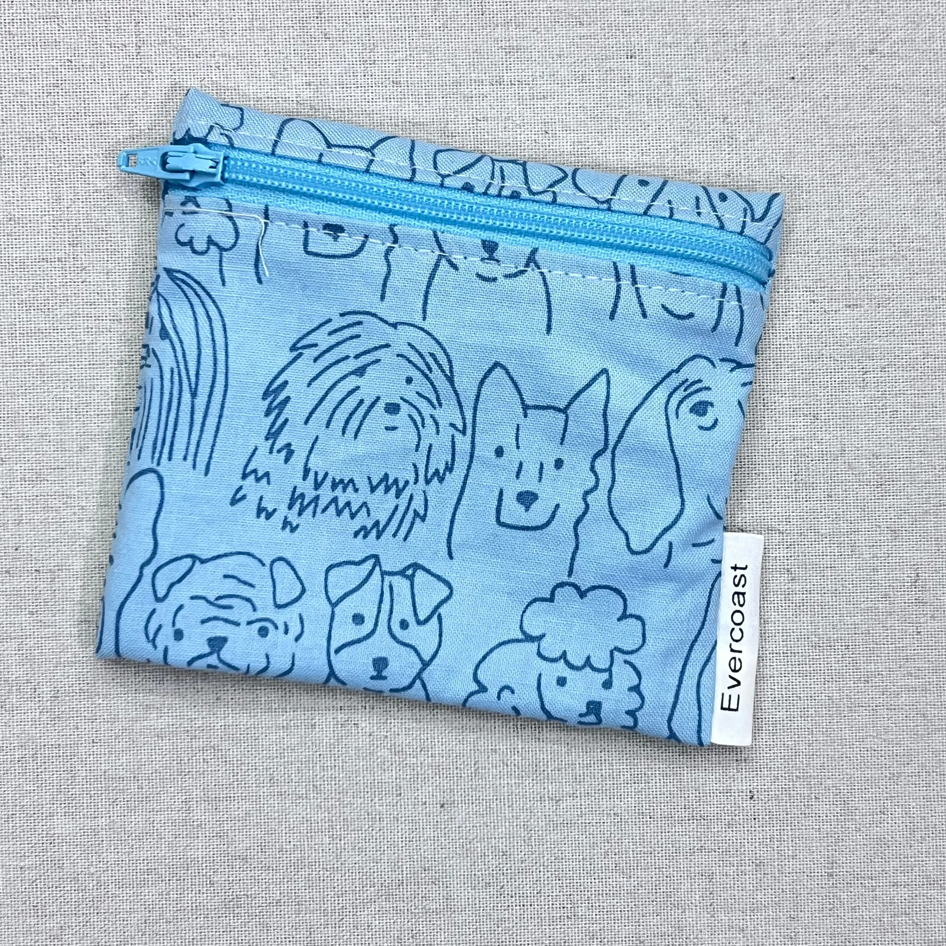 Line Sketch Dog Face Reusable Mini Snack Bag