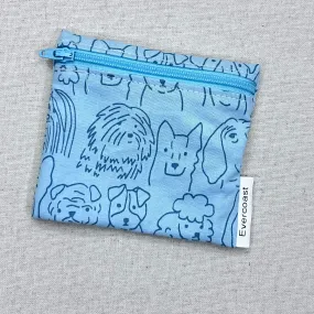 Line Sketch Dog Face Reusable Mini Snack Bag