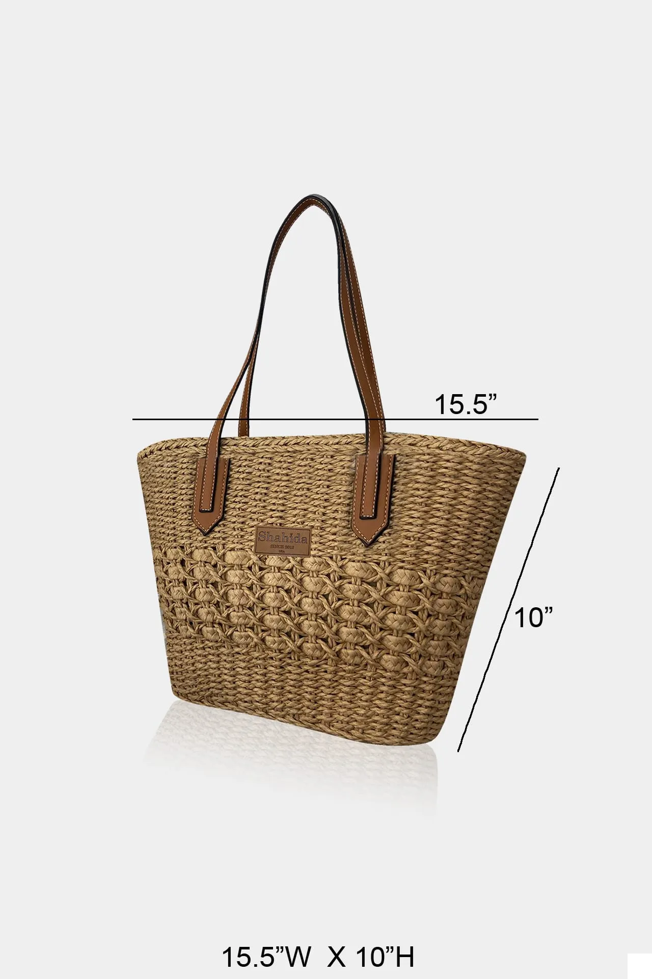 Luxurious Tote Bag With Brown Handles