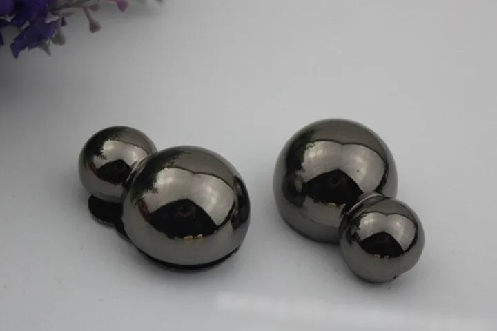 Magnetic Button Lock 40mm 1 5/8" Purse Charm Organizer Luggage Hardware Antique Gold Lock No Key Closure Small Bag Clutch Metal Accessories