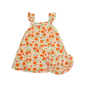 Marigold Swirl Sundress & Diaper Cover