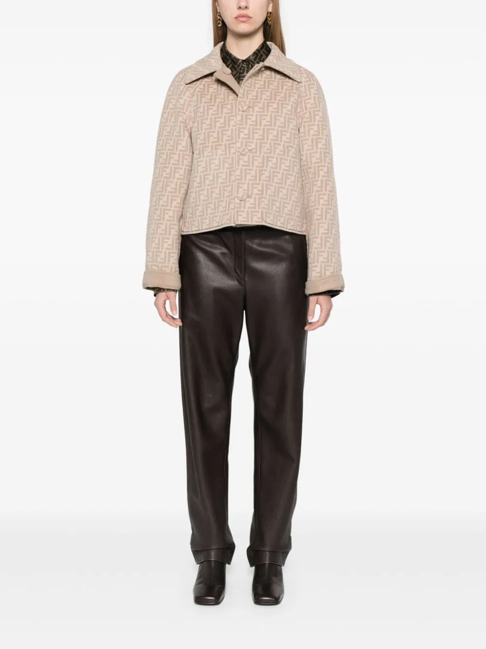 MONOGRAM BEIGE REVERS SHORT JACKET