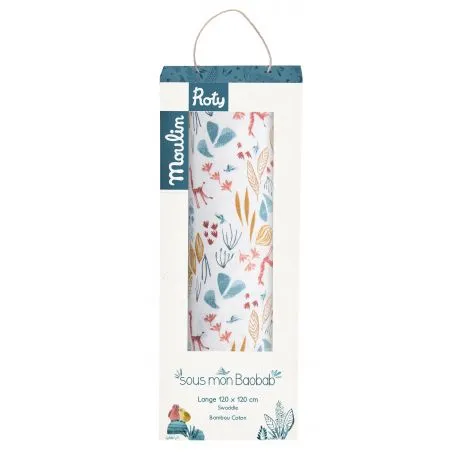 Moulin Roty Sous Mon Baobab Large Muslin Square Swaddle