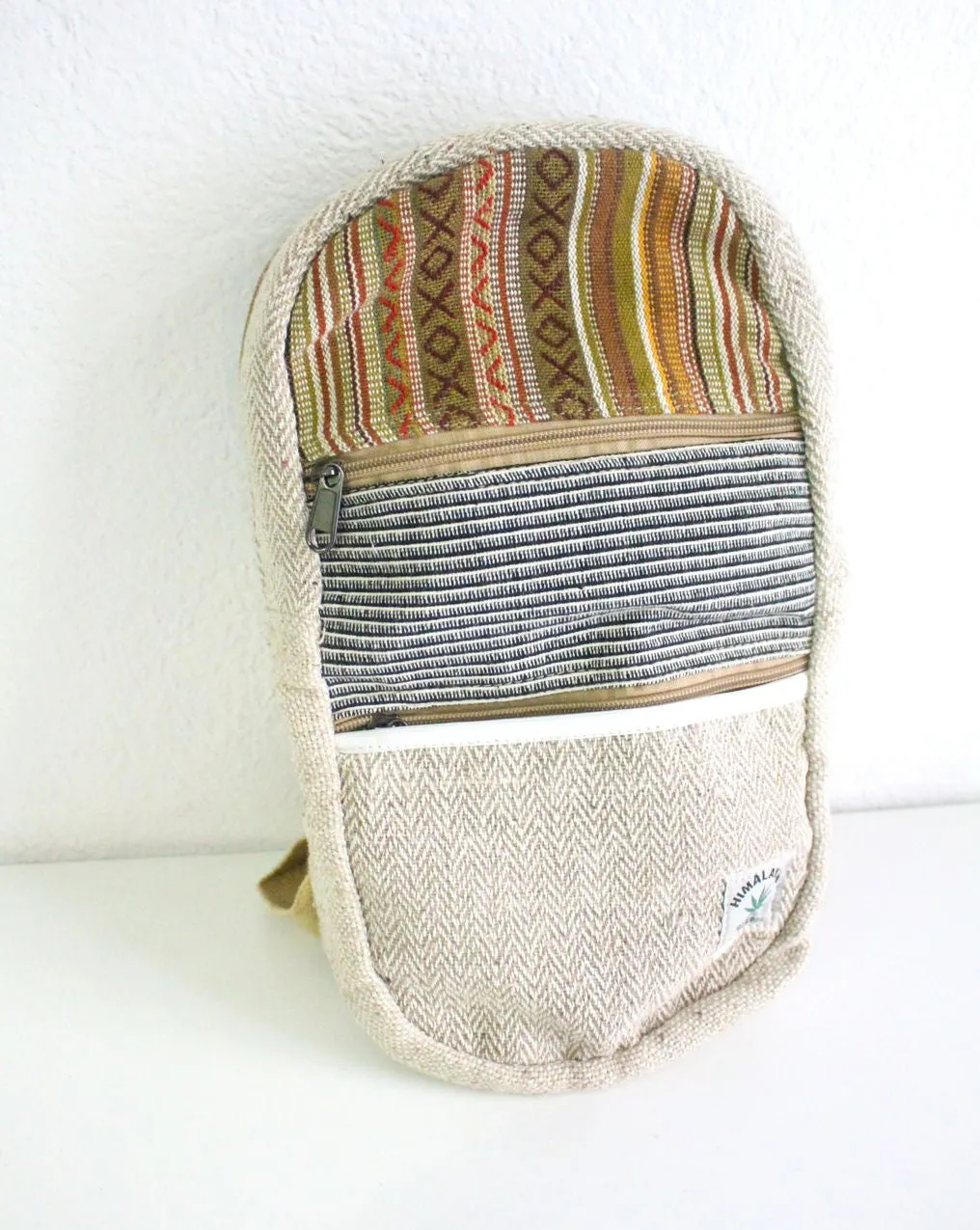 Nepalese Cotton Hemp Backpack Rucksack-Medium