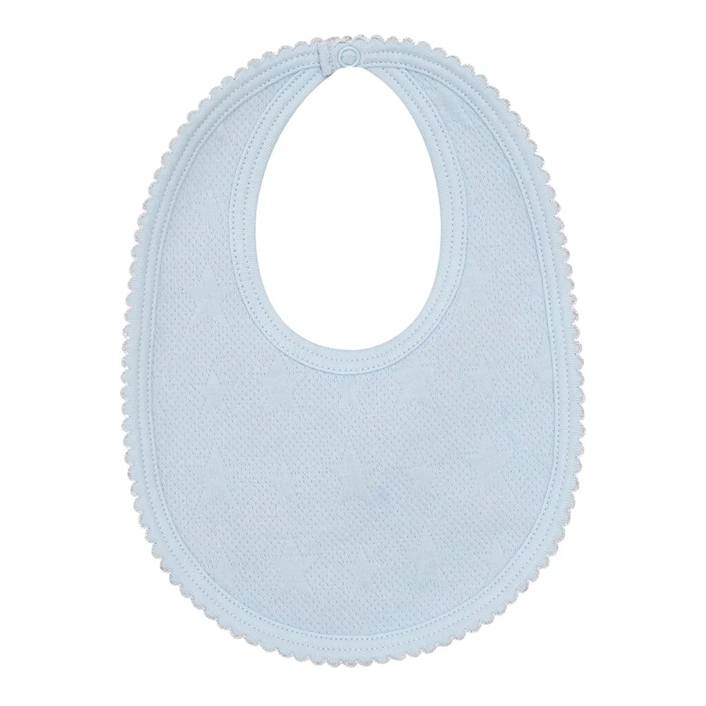 Noomie Jacquard Bib Light Blue Stars