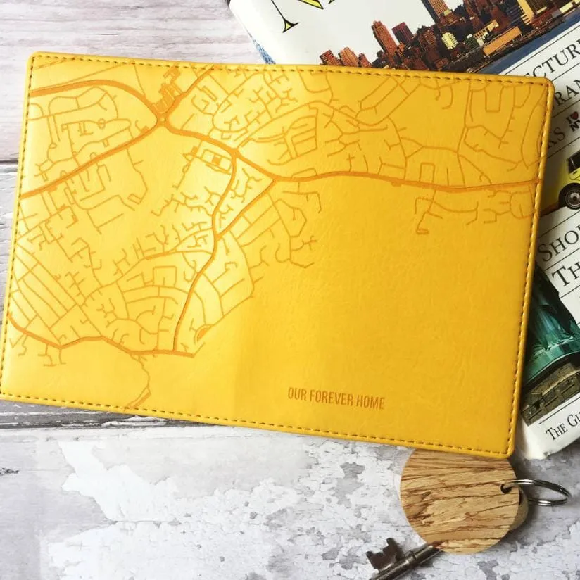 Passport: City Map Personalised Passport Cover Holder